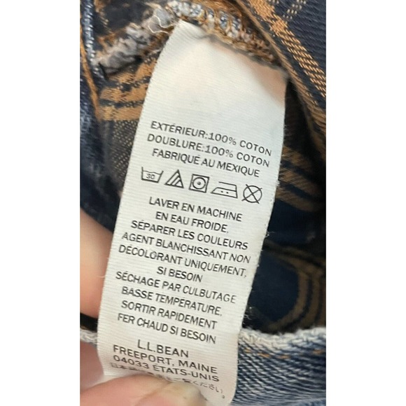 LL Bean Jeans Mens 37x30 Blue Denim Relaxed Fit Flannel Lined Medium Wash Pants - Picture 8 of 11
